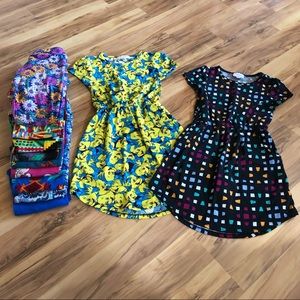GIRLS LULAROE: 9 leggings, 2 dresses